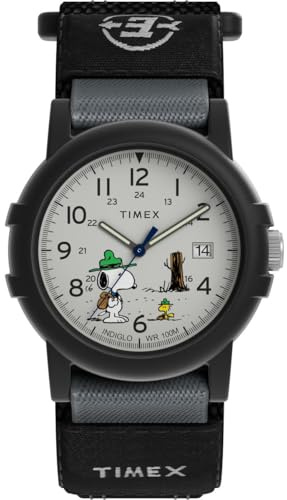 Timex Herren Analog Armbanduhr Peanuts Camper