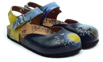 GOBY Clogs Schuhe für Damen – Handgefertigte Premiumqualität - Mädchen- und Damenschuhe für den Alltag - Farbiger Druck - Bequem & Langlebig - Eva-Sohle – Grundschul-Zeichnungen