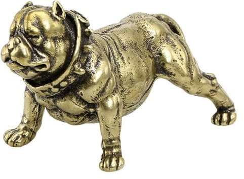 Skulpturen Kupfer Statue Reinem Kupfer Bully Hund Pastoralen Hund Antike Bronze Micro