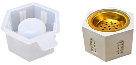 Moule en silicone style arabe pour travaux manuels, cire fondue et projets en résine, brûleurs d'encens arabes
