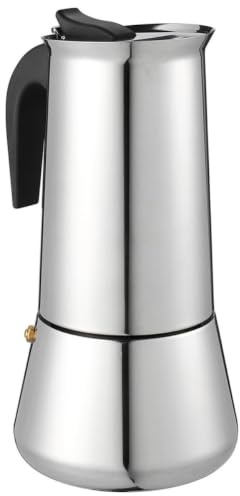 BESTOYARD Caffettiera 300ml in Espresso Acciaio Inox Argento