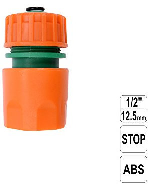 Yato 89003 Wasserstop-Schlauchverbinder, 1,27 cm (1/2 Zoll)
