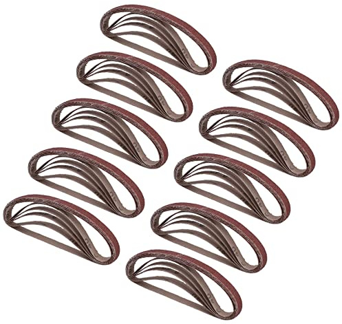 Belt Power Finger File Sander Abrasive Sanding Belts 330mm x 10mm 40 Grit 50pk
