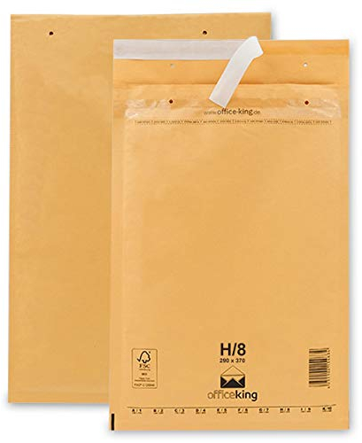 officeking 100 Luftpolsterversandtaschen Luftpolsterumschlag H8 braun 290 x 370 mm DIN B4 Luftpolster Verpackung Polsterumschläge Briefumschläge gepolstert