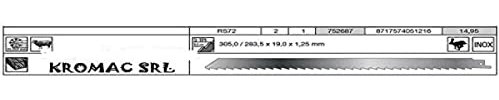 Hitachi Lame pour scie sabre en inox, pour aliments congelés, viande, os, glace Lot de 2 pièces.