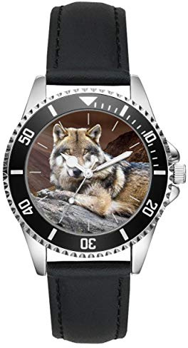 KIESENBERG Wolf Geschenk Artikel Idee Fan Uhr L-20024