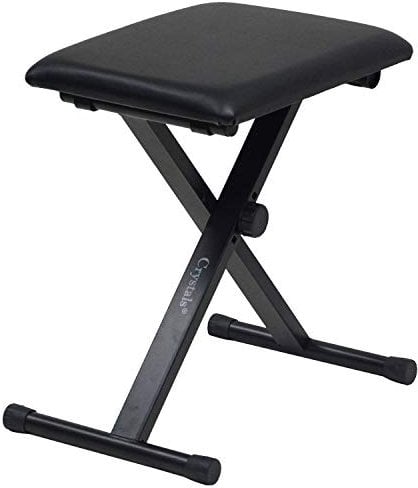 Crystals Double Braced X Frame Music Piano Keyboard Chair (Keyboard Chair)
