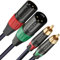JOMLEY Cavo da RCA a XLR, doppio RCA maschio a doppio XLR maschio HiFi Stereo Audio Connection Interconnect Cord per Altoparlante, Amplificatori, Sistemi Audio Stereo HiFi - 3 Metri