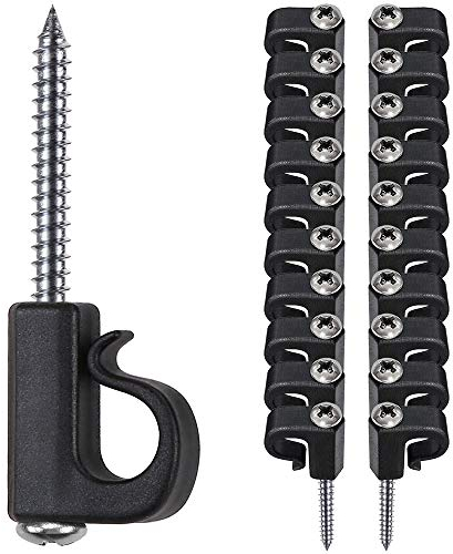 SELEWARE Set of 20 Q-Hanger, Home Christmas Lights Hanger Hooks with Phillips Screw for Garage New Year Party Outdoor Easy Release Wire and Fairy Led Lights, Heavy Duty 18KG Capacity