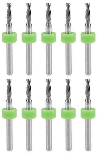 sourcing map PCB Drill Bits 2.5mm Tungsten Carbide Rotary Tool Jewelry CNC Engraving Print Circuit Board Micro Drill Bits 1/8 Shank 10 Pcs