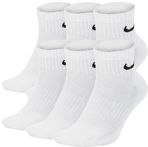 Nike 6 Paar Herren Damen Kurze Socke Knöchelhoch Weiß Grau Schwarz SX7667