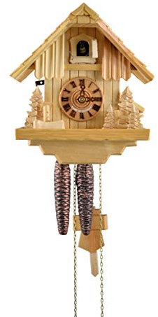 August Schwer Kuckucksuhr Kleines Schwarzwaldhaus