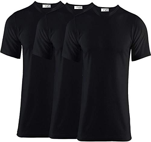 Thread Linens 3 Pack Mens Thermals T Shirt, Body Warmer Base Layer Thermal Underwear Mens Thermal Top for Men Size S-XXL