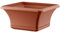 Art Plast Ciotola Sally Pot de Fleurs carré 24 cm avec Soucoupe Terre Cuite