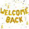 Welcome Back Buchstabe Ballon Banner Zurück Buchstabe Ballons Gold Banner Ammer Aluminium Folie Banner Girlande für Zurück Kommen Nach Hause Schule Büro Deko Wiedervereinigung Familie