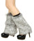 Lifup 1 Paar Damen Kunstpelz Stulpen Winter Beinwärmer Pelzigen Beinstulpen Langes Fell Grau 25cm Länge