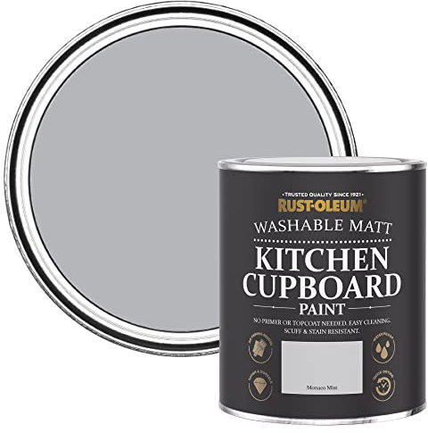 Rust-Oleum Grey Kitchen Cupboard Paint in Matt Finish - Monaco Mist 750ml