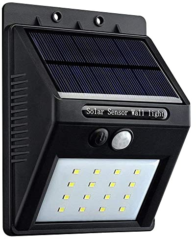 PRO ELEC PEL01364 IP65 Outdoor Solar 20 LED Security Wall Light with PIR Sensor