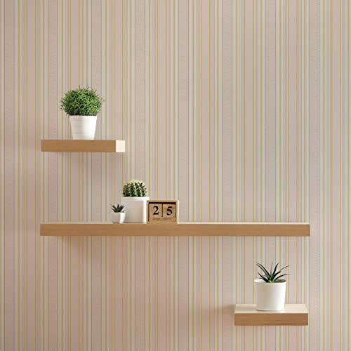TADESSI Tapete Streifen Pierre M1-No.856 Papiertapete Rot Gold Streifentapete für Wohnzimmer Schlafzimmer Küche