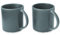 URBANARA Becher Malhou – 9.5 x 8.5 cm, Graugrün, 100% Stein, Steingut – 2er Set, Kaffeebecher Tasse Geschirr Cappucino Kaffeetassen Espressotassen Teetasse Coffee Mug Skandinavisch Hygge