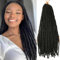 5 Packs/lot Déesse Faux Locs Crochet Cheveux Dreadlocks Crochet Tresses Doux Faux Locs Tressage Extensions De Cheveu Dreadlocks Synthétiques 45cm
