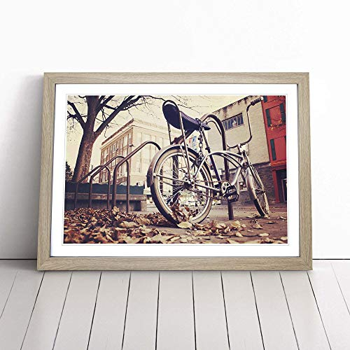 Chopper Bike Bicycle (1) | Framed Wall Art Print | Modern Home Decor Picture | Ready to Hang Artwork for Living Room, Bedroom, Kitchen or Office | Multiple Sizes