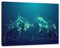 Pixxprint Stier vs. Bär – Börse Aktien, Größe: 120x80cm, Leinwandbild, fertig gespannt, Wandbild, Dekoration, Kunstdruck, kein Poster