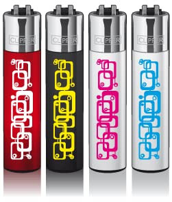 Clipper Feuerzeug 4er Set: (Retro)