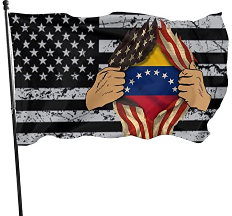 Piratenflagge Venezuela-Flagge Blut In Mir Flagge Dekoration Fähnchen Durable Fahne Gedruckt Fahnenkette Flaggen Für Aktivitäten Paraden Feiern 90X150Cm