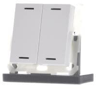 KNX Button Light 55 2-fold, RGBW, Reinweiß glänzend, Neutral
