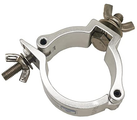 Lighting Clamp 2.28-2.36 Inches Truss O Clamps 220lbs Heavy Duty DJ Aluminum Alloy Stage Light Hook Mount Fit F44 58-60mm OD Pipe truss Dia. (1 Piece Silver Clamp)