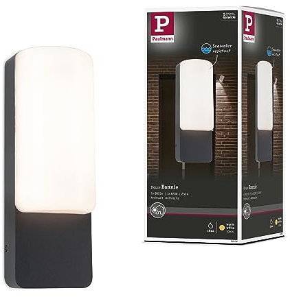 Paulmann 94850 LED Außenwandleuchte Bonnie IP44 93x77mm 3000K 8,5W 560lm 230V Anthrazit Aluminium Außenleuchte