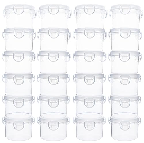 QILZO® Lot de 24 Récipients alimentaires coniques pour aliments pour bébés, récipients de 200 ml sans BPA, boîte à déjeuner, passe au micro-ondes, au lave-vaisselle et au congélateur