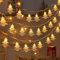 XVZ Guirnalda de luces para árbol de Navidad, 4m/13ft, 20 LED, Luces con Batería Guirnalda con 2 modos de iluminación para Dormitorio Boda Fiesta Interior Exterior - Blanco Cálido