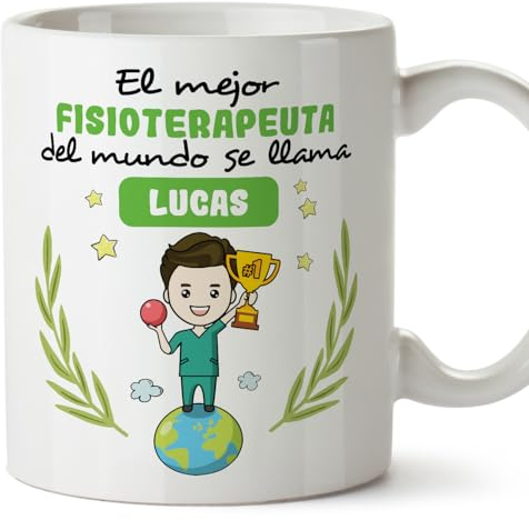 MUGFFINS Tazas Personalizadas para FISIOTERAPEUTA hombre - En Español - Eres Mejor del Mundo - 11 oz / 330 ml - Regalo Personalizable original y divertido