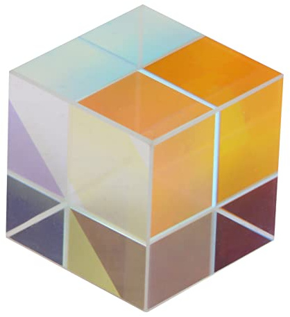 Topyond 20x20x20mm Würfel Prisma, Optisches Glas X-Cube-Prisma, Sechsseitiges Prisma, Optisches Glas, Verwendet Für Unterricht, Fotografie, Dekoration, K9 Optisches Glas für Dekoration Fotografie