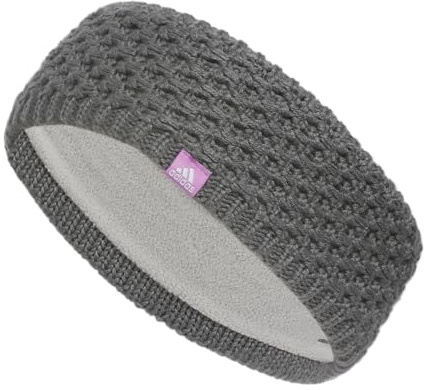 adidas Women's Knit Headband – Soft Winter Ear Warmer for Cold Weather, Crestline/Onix Grey/Preloved Purple/Ice Lavender, One Size