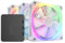 F120 140 RGB DUO 120 140mm double-sided aperture chassis water cooling fan (Color : F120 RGB DUO white 12CM three)