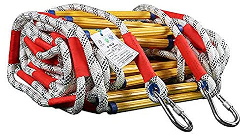 AiQima Escape Ladder,Rope Ladder Escape Ladder Rescue Ladder, Rescue Rope Ladder Emergency Fire Ladder Rope Ladder/3M(9.8Ft)