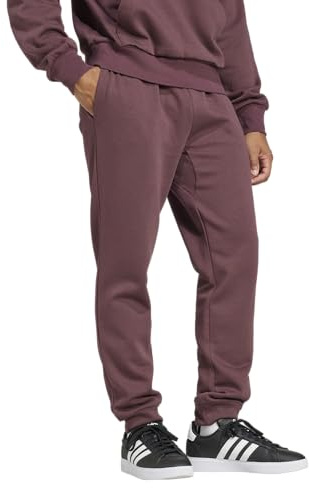 adidas Men's Essentials Feel Cozy Fleece Pants, Aurora Ruby/White, XXL
