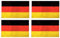 Eurofuchs24 4 x Deutschland Fahne Flagge Fanartikel WM EM Fußball ohne Adler 60x90 cm mit Metallösen für Fahnenmast