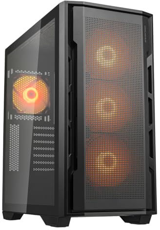 Cougar Uniface RGB Mid Tower Black Case with 4 x ARGB Fans (Black)