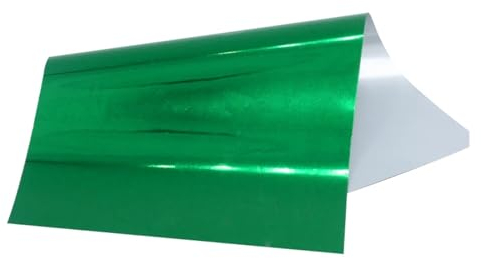 Heißpräge Folie Laser Silver 8 x 15 cm 50 Blatt Heißprägefolie Papiertransfer-Laminierfolie for Hartkarton und Kunststoffmaterial für die Kartenherstellung Scrapbooking(Color:50pcs-green)