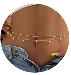 SULIUDAJI Or Bohème Chaîne De Ventre Pour Femmes Et Filles - Superposée Taille Corps En Sequins CZ Perles Couches Bikini Sexy Acier Inoxydable Été Plage Ceinture Bijoux Réglables