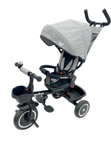 Triciclo Evolutivo Moov-1 4-in-1 per Bambini dai 18 mesi (Grigio)