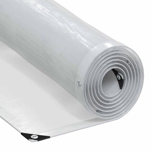 vidaXL Lona transparente con ojales polietileno 4x8 m, lona transparente, lona transparente de alta resistencia, lona transparente, lona transparente