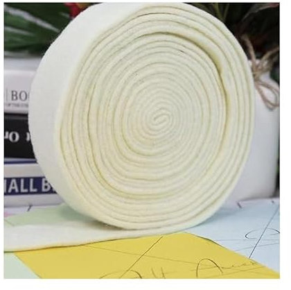 GreatRise Filzband Filzstoff Dekoband Filz Schleifenband Bastelfilz Stoffband Weihnachtsband Wollfilzband Geschenkband für Geschenkverpackung Weihnachtsbaum Hochzeit DIY Deko Beige 5cm*2.5m