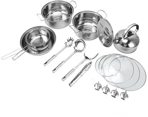 Tonysa Antihaft Kochgeschirr Set, 14 teilig, Edelstahl, Rostfrei, Verdickte Töpfe, Pfannen Set für Zuhause, Küche, Restaurant