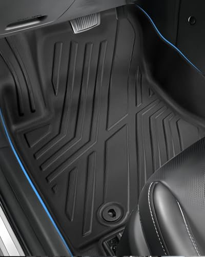 LANGBEAN Fußmatten für Hyundai Kona SX2 in Elektrischen Version 2024 2025, Fussmatten Original aus TPE mit Hohem Rand, Rutschfestes und Wasserdichtes Zubehör, Schwarz (3 Stück)
