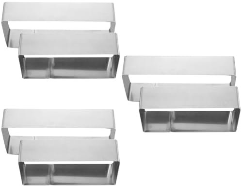 Amosfun 3 Sätze Kuchenform Kuchen-Mousse-Form Tortenformen Zum Backen Fondant-ausstecher Scone Pfannkuchen Käseformen Schokoladenform Mousseform Moussering Aus Edelstahl Silver 2 Stück * 3
